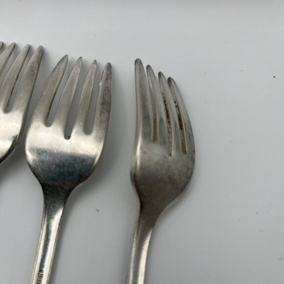 Holmes & Edwards LOVELY LADY Dinner Forks Silverplate Lot of‎ 6 IS Vintage - Picture 7 of 12